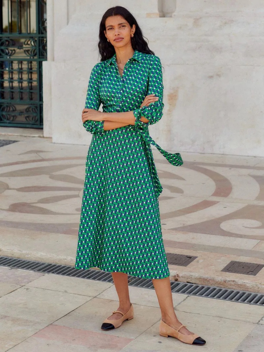 Boden Laura Jersey Midi Shirt Dress